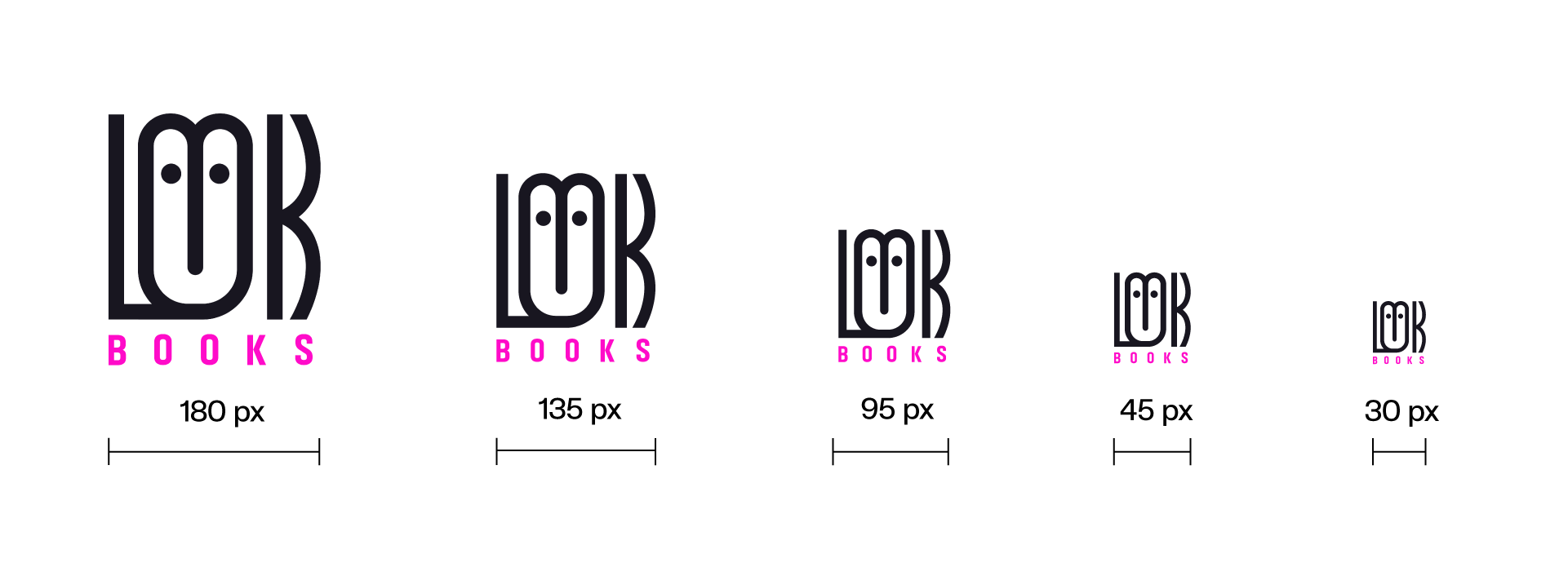Logo Look Books in verschiedenen Größen von 180 px bis 30 px